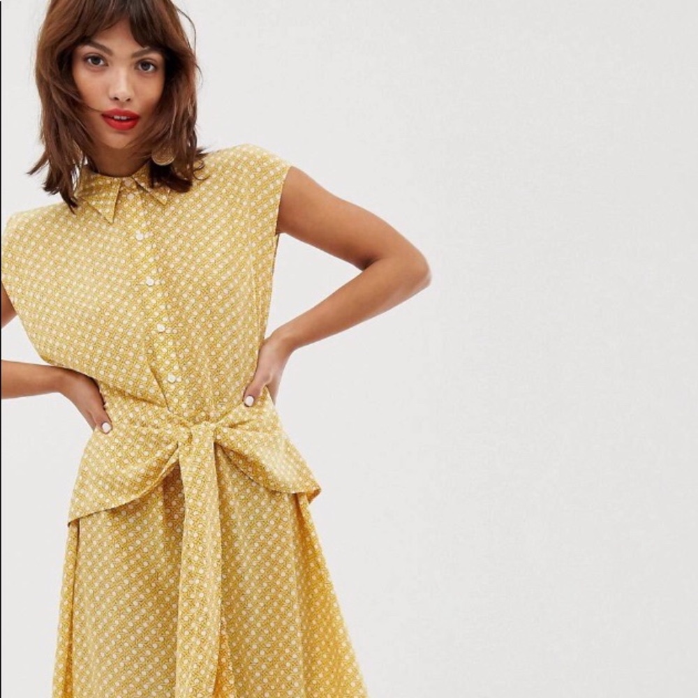 & Other Stories ASOS Waist Knot Midi Dress